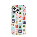 Powder Blue Noel Stamps iPhone 15 Pro Case