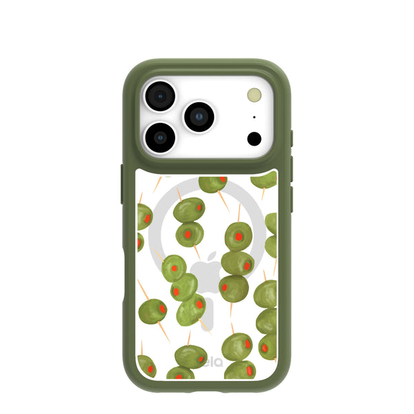 Clear Olive Hour iPhone 17 Pro Case With Forest Floor Ridge