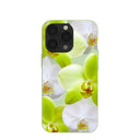 Coque iPhone 13 Pro Orchidées Vert Sauge