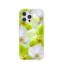 Coque iPhone 15 Pro Max à motif orchidées vert sauge