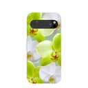Coque Google Pixel 9/9 Pro à motif orchidées vert sauge