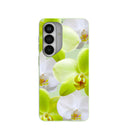 Coque Samsung Galaxy S26 motif orchidée vert sauge