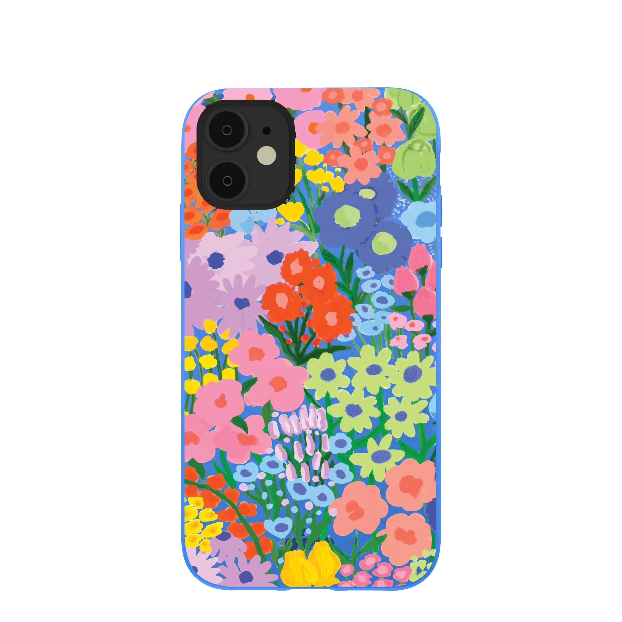 Electric Blue Painted Garden iPhone 11 Case – Pela Case