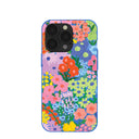 Electric Blue Painted Garden iPhone 13 Pro Case