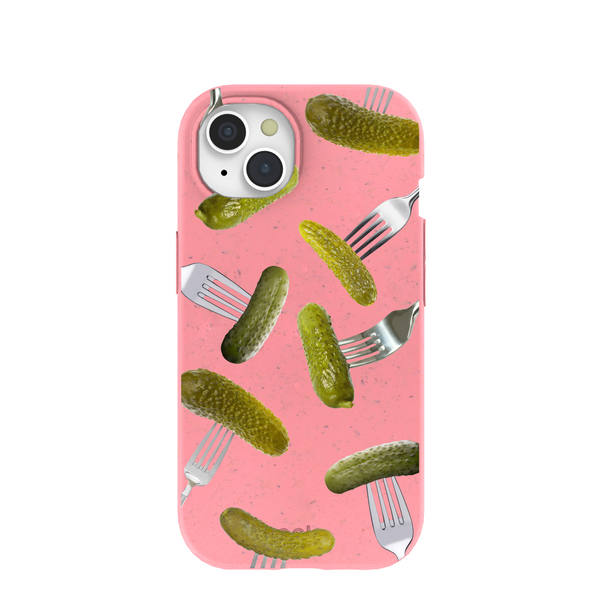 Bubblegum Pink Pickle Party iPhone 15 Case Bubblegum Pink Pickle Party iPhone 15 Case