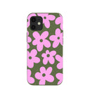 Coque pour iPhone 12 Mini Motif Fleurs Roses Forest Floor
