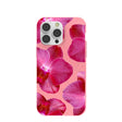 Coque pour iPhone 14 Pro Max avec motif orchidées roses et bubblegum