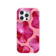 Coque pour iPhone 15 Pro avec motif orchidées roses et bubblegum