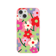 Coque iPhone 14 rose bonbon à motif coquelicot