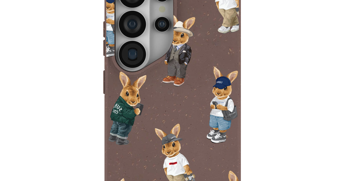 Chocolate Brown Rabbit Friends Samsung Galaxy S26 Ultra Case – Pela Case