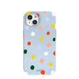 Powder Blue Rainbow Dots iPhone 15 Case
