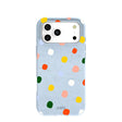 Powder Blue Rainbow Dots iPhone 17 Pro Max Case