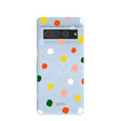 Powder Blue Rainbow Dots Google Pixel 7 Pro Case