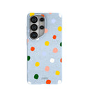 Powder Blue Rainbow Dots Samsung Galaxy S26 Ultra Case