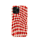 Coque iPhone 11 Pro à carreaux rouges coquillages