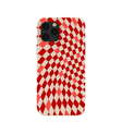Coque à carreaux rouges coquillages pour iPhone 12 Pro Max
