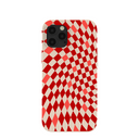 Coque à carreaux rouges coquillages pour iPhone 12 Pro Max