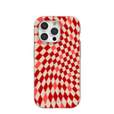 Seashell Red Checks iPhone 15 Pro Case