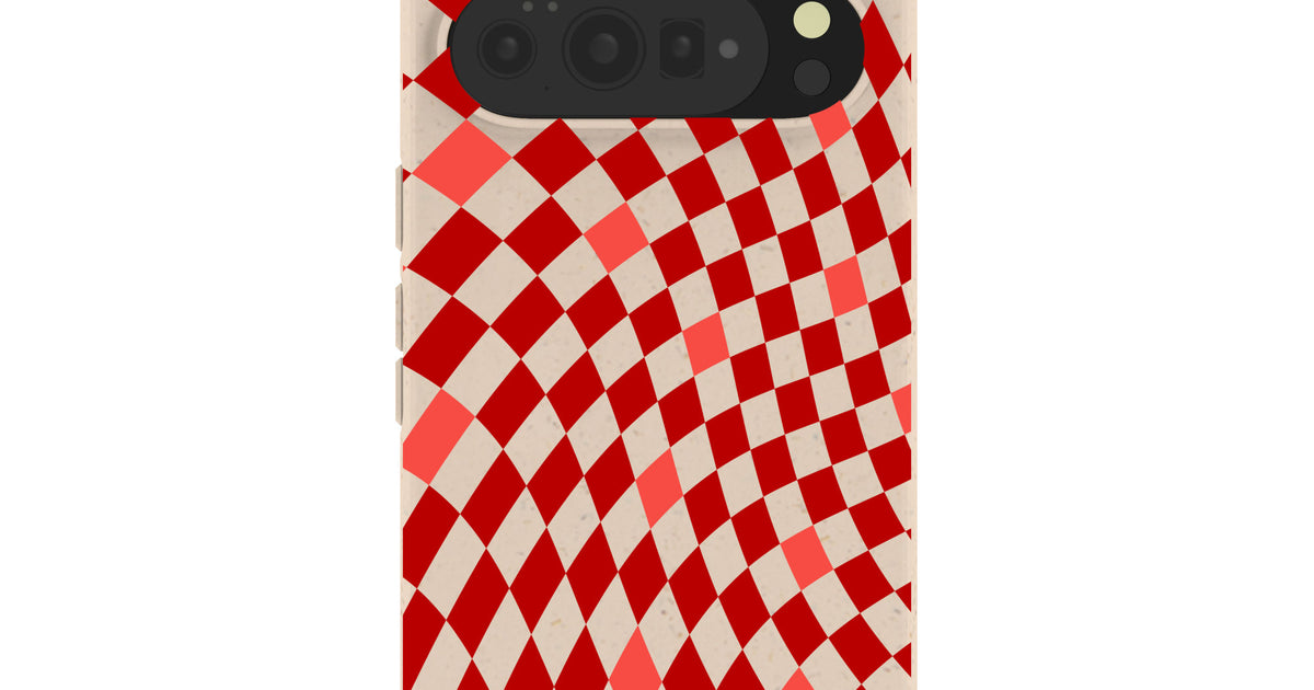 Seashell Red Checks Google Pixel 10 Pro XL Case – Pela Case