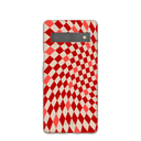 Coque Google Pixel 7a à carreaux rouges coquillages