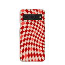 Coque Google Pixel 8 à carreaux rouges coquillages