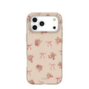 Coque iPhone 17 Pro Max motif coquillages, roses et nœuds