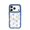 Coque transparente pour iPhone 17 Pro avec cadre rosette et motif True Blue Ridge (MagSafe inclus)