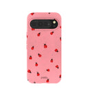 Coque Google Pixel 10 Pro XL rose bonbon à motif coccinelle rose