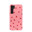 Coque Samsung Galaxy S25+(Plus) rose bonbon à motif coccinelle rose