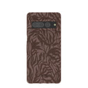 Coque Google Pixel 7 Pro à motif feuilles rustiques marron chocolat