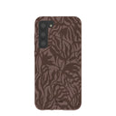 Chocolate Brown Rustic Leaves Samsung Galaxy S23+(Plus) Case