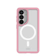 Clear Samsung Galaxy S26 Case with Petal Pink Ridge (Magnetic Charging Included)