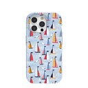 Powder Blue Sails and Seagulls iPhone 15 Pro Case