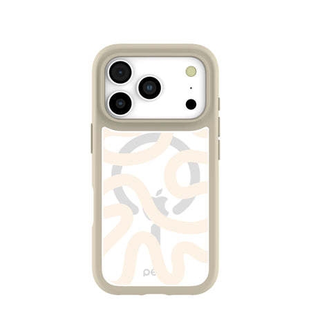 Clear Sandstone Wiggle iPhone 17 Pro Case With London Fog Ridge