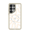 Coque transparente en grès Wiggle pour Samsung Galaxy S26 Ultra avec motif London Fog Ridge (chargeur magnétique inclus) 