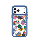 Coque transparente pour iPhone 17 Pro Max avec motif sardines et motif True Blue Ridge (MagSafe inclus)