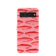 Coque Google Pixel 8 rose bubblegum à motif sardines