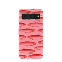 Coque Google Pixel 8 rose bubblegum à motif sardines