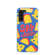Coque Samsung Galaxy S21 bleu électrique Say Cheese