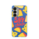 Electric Blue Say Cheese Samsung Galaxy S26 Case