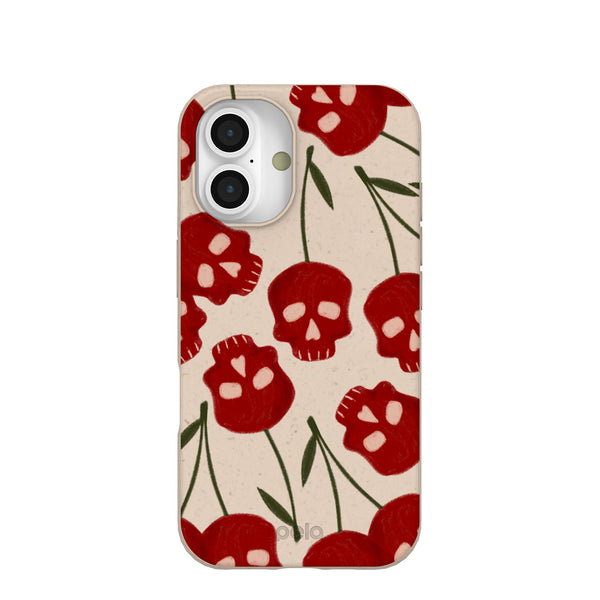 Seashell Scary Cherry iPhone 16 Case – Pela Case