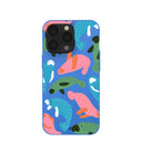 Coque pour iPhone 13 Pro Motif Vaches de mer bleu électrique