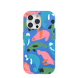 Coque pour iPhone 15 Pro Motif Vaches de mer bleu électrique