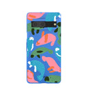 Coque Google Pixel 7 motif vaches marines bleu électrique