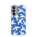 Coque Samsung Galaxy S26+ (Plus) à motif mouettes bleu électrique