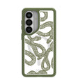 Coque transparente pour Samsung Galaxy S26 avec motif de serpent et crête de sous-bois (chargeur magnétique inclus)