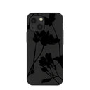 Black Shadow Petals iPhone 13 Mini Case