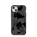 Black Shadow Petals iPhone 15 Plus Case