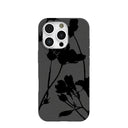 Black Shadow Petals iPhone 16 Pro Case