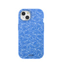 Coque pour iPhone 15 Motif requin bleu électrique